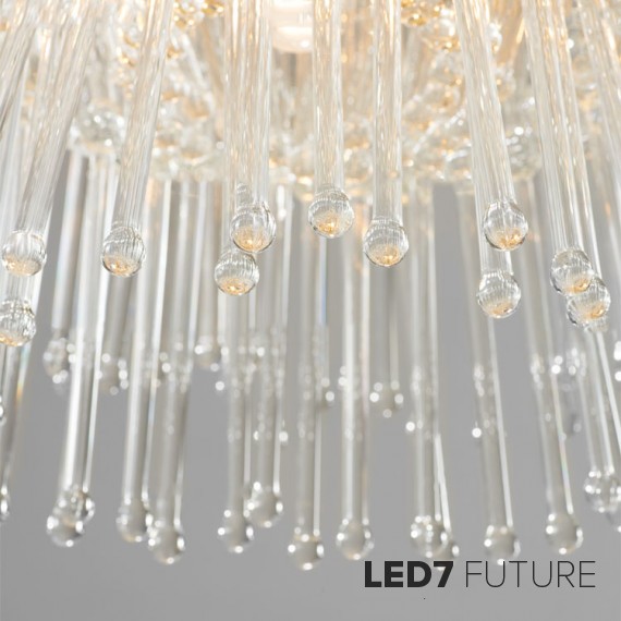 Loft Industry Modern - Hairy Glass Line Chandelier